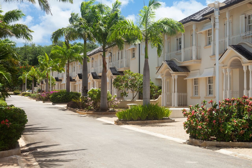 Front of townhouses